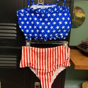 American flag bathing suit